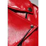 Dolce & Gabbana Red Lambskin Full Zipper Jacket JKT41465
