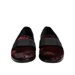 Dolce & Gabbana Red Velvet Men Slip On Loafers Dress Shoes MV7533-40