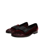 Dolce & Gabbana Red Velvet Men Slip On Loafers Dress Shoes MV7533-40