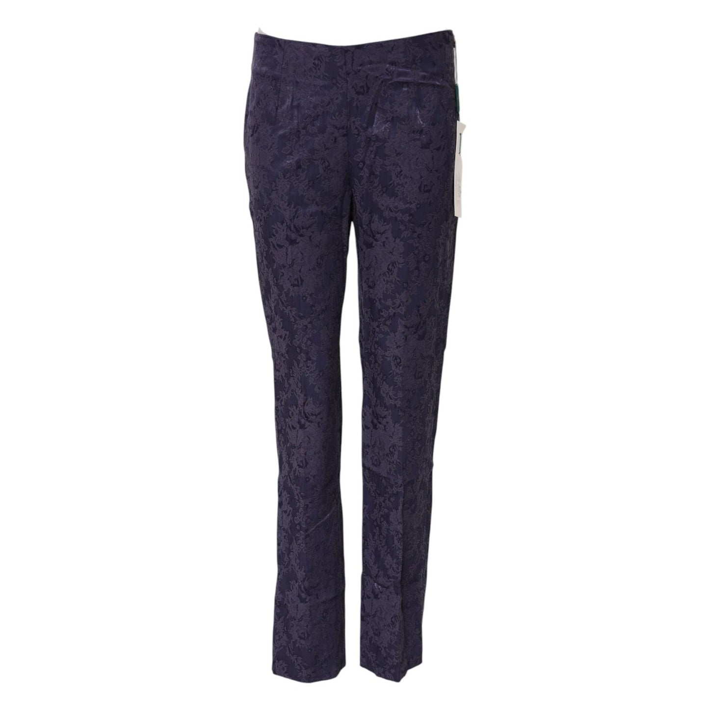 BENCIVENGA Purple Jacquard High Waisted Pants PAN74070-42