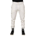 Dolce & Gabbana White Cotton Jogger Cargo Skinny Men Pants PAN76397-50