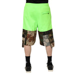 Dolce & Gabbana Green Patchwork Cargo Bermuda Men Shorts PAN76429-44