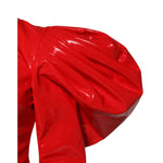 Dolce & Gabbana Red Patent Leather Puff Sleeves Mini Dress DR281325-46