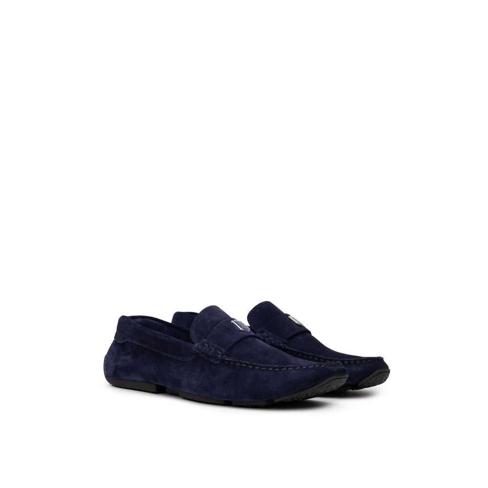 Bally Blue Leather Moccassin BA-9375673-8.5