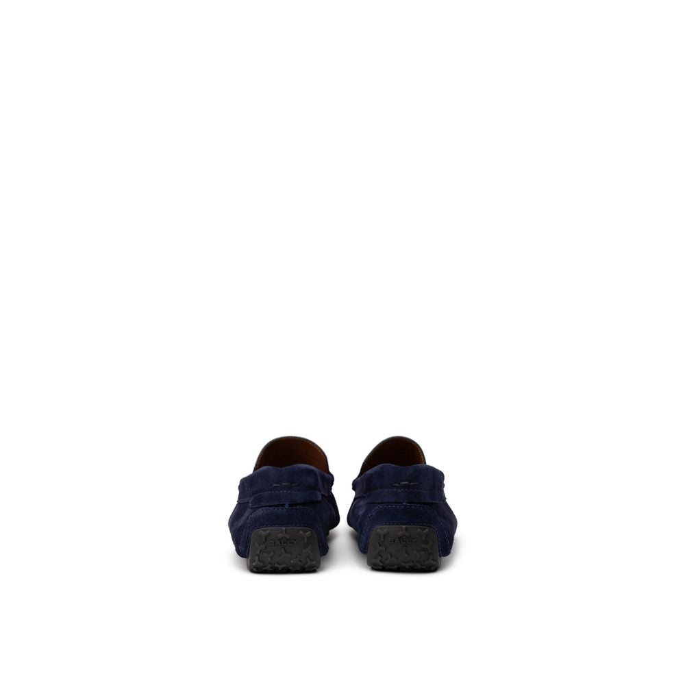 Bally Blue Leather Moccassin BA-9375673-8.5
