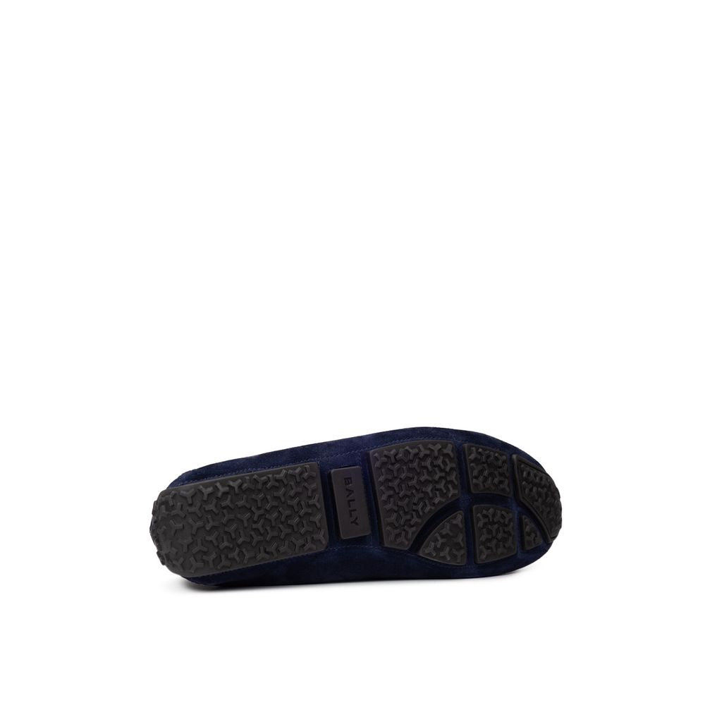 Bally Blue Leather Moccassin BA-9375673-8.5
