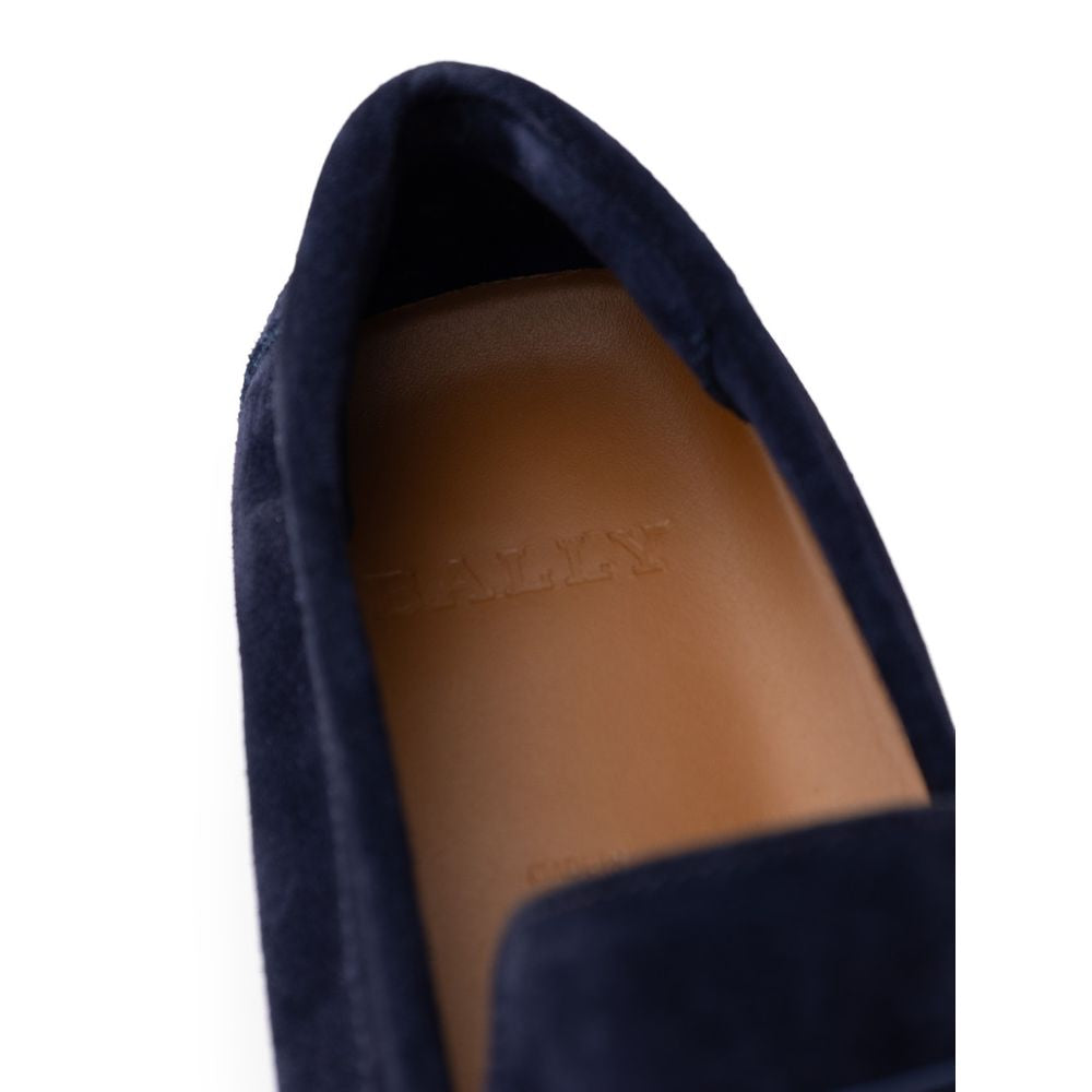 Bally Blue Leather Moccassin BA-9375673-8.5