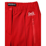 Dolce & Gabbana Red Mid Waist Slim Fit Pants PAN75641-38