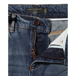 Dolce & Gabbana Blue Cotton Boyfriend Tattered Denim Jeans PAN75689-36