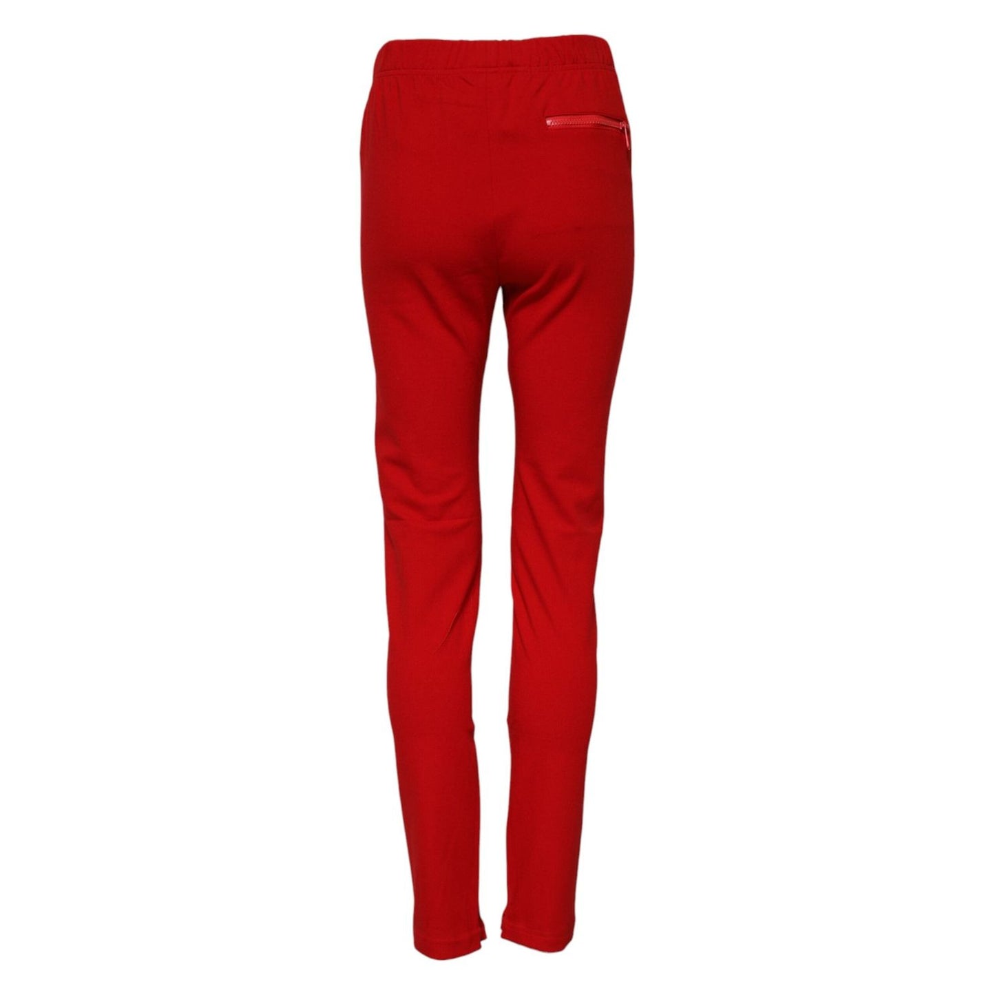 Dolce & Gabbana Red Mid Waist Slim Fit Pants PAN76495-38