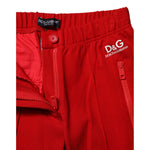 Dolce & Gabbana Red Mid Waist Slim Fit Pants PAN76495-38