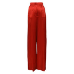 Dolce & Gabbana Red Satin High Waist Wide Leg Pants PAN76509-38
