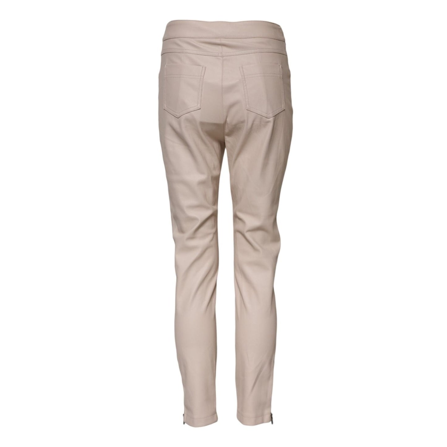 Elisabetta Franchi Beige High Waist Tapered Pants PAN76540-42