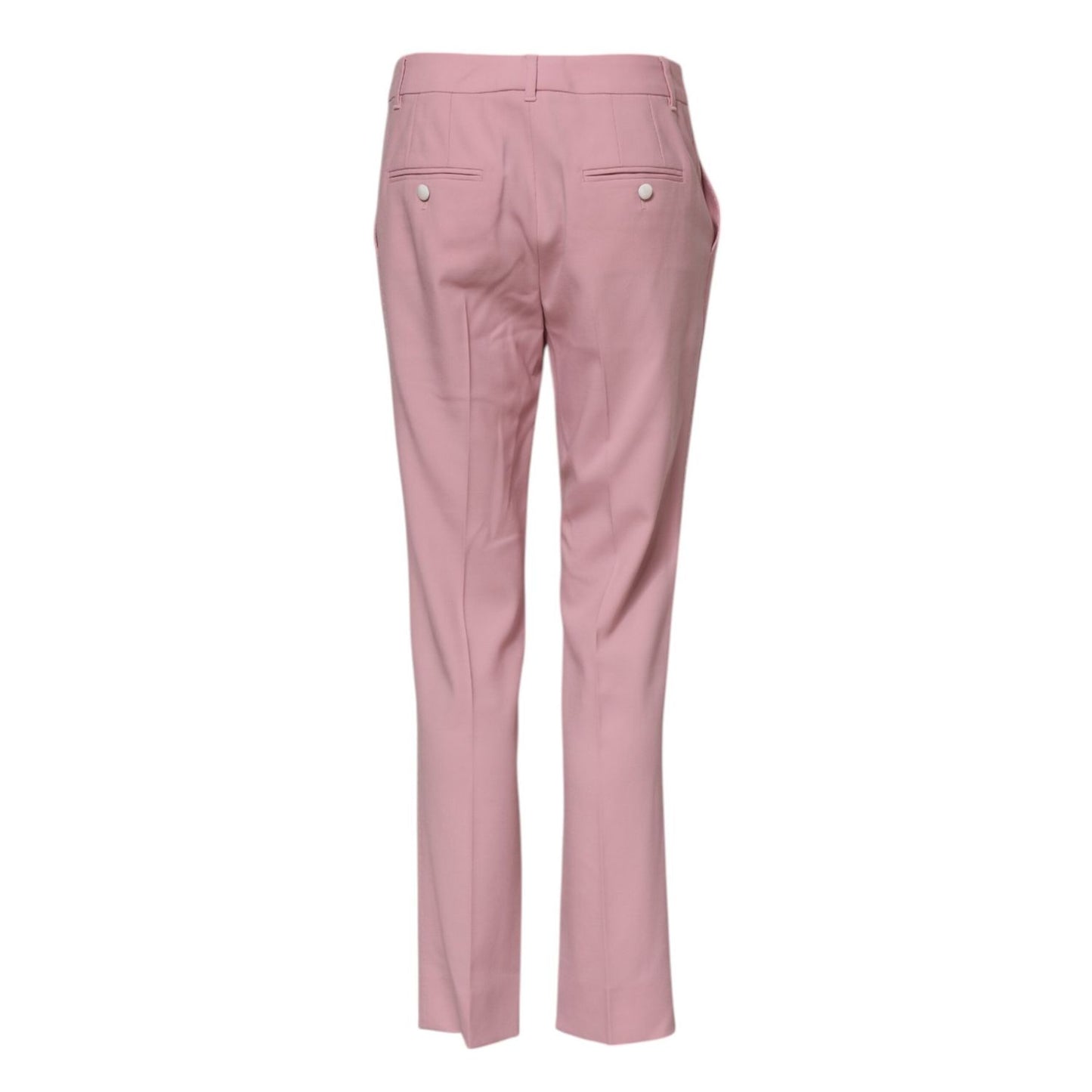 Dolce & Gabbana Pink Wool Mid Waist Tapered Pants PAN72297-40