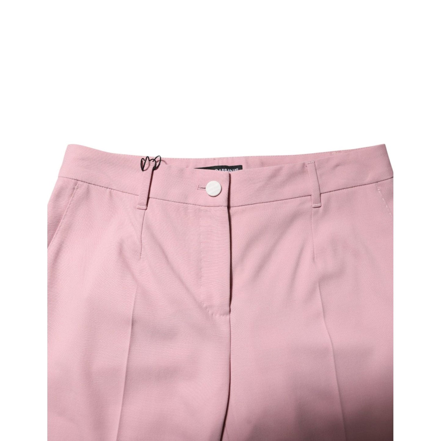 Dolce & Gabbana Pink Wool Mid Waist Tapered Pants PAN72297-40