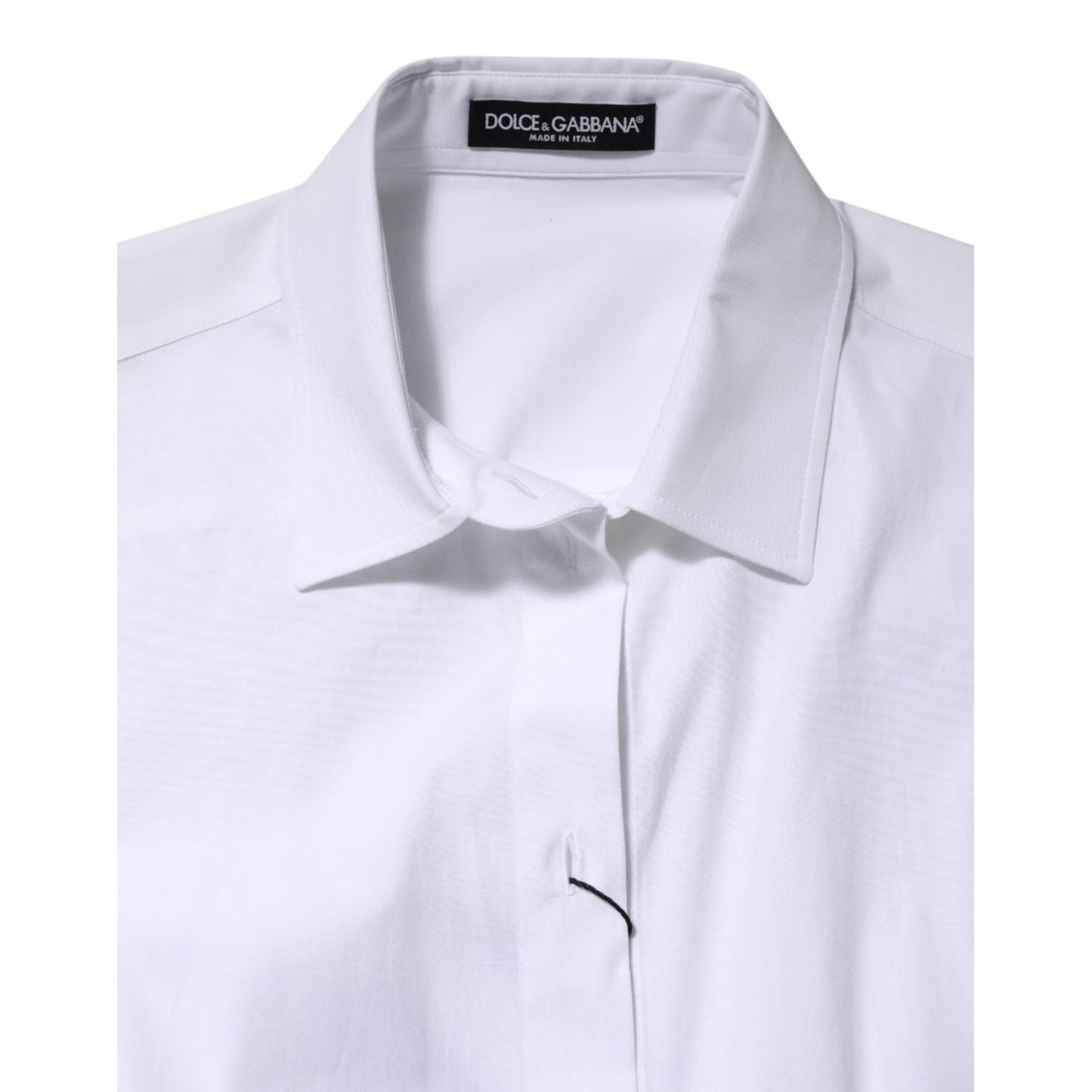 Dolce & Gabbana White Cotton Long Sleeves Collared Shirt Top TSH86536-36