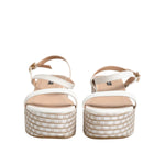 Patrizia Pepe White Espadrilles Ankle Strap Sandals Shoes LA12597-39