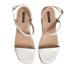 Patrizia Pepe White Espadrilles Ankle Strap Sandals Shoes LA12597-39