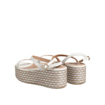 Patrizia Pepe White Espadrilles Ankle Strap Sandals Shoes LA12597-39