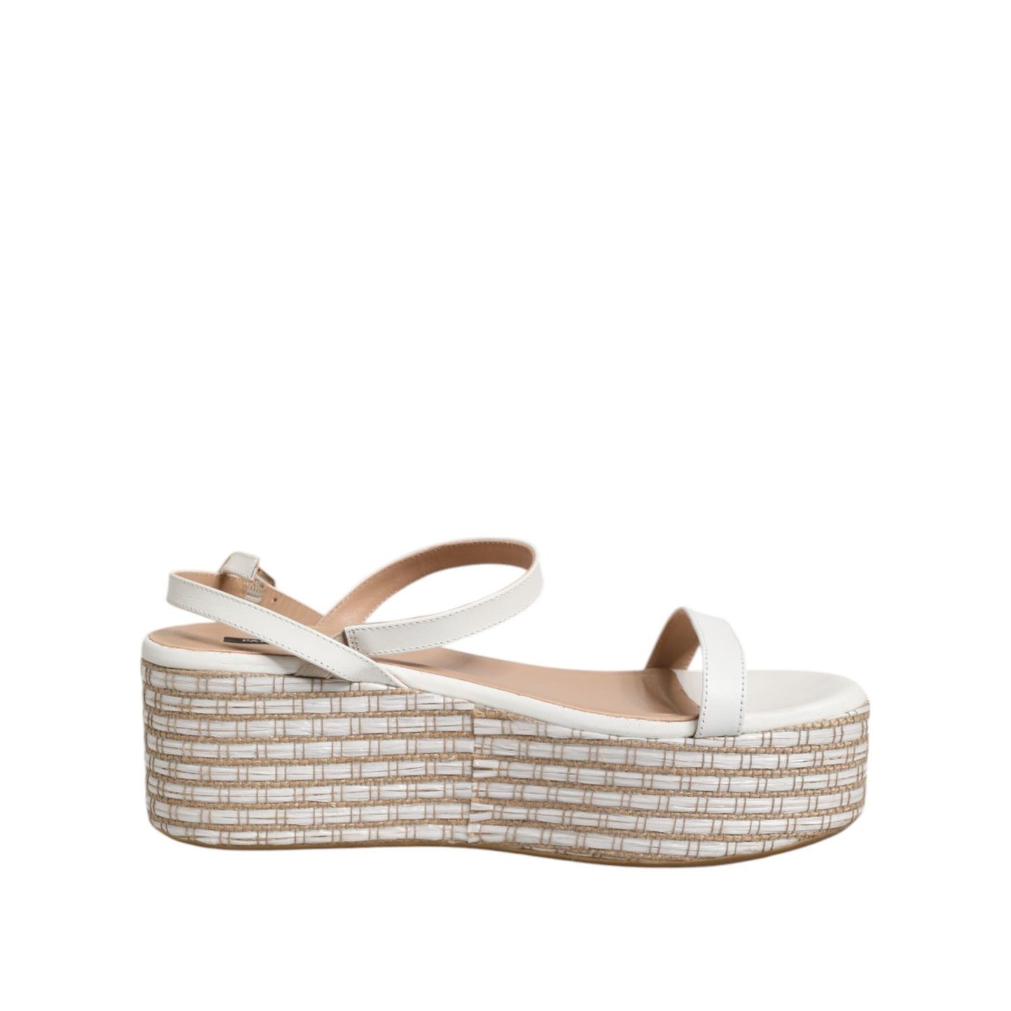 Patrizia Pepe White Espadrilles Ankle Strap Sandals Shoes LA12597-39