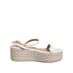 Patrizia Pepe White Espadrilles Ankle Strap Sandals Shoes LA12597-39