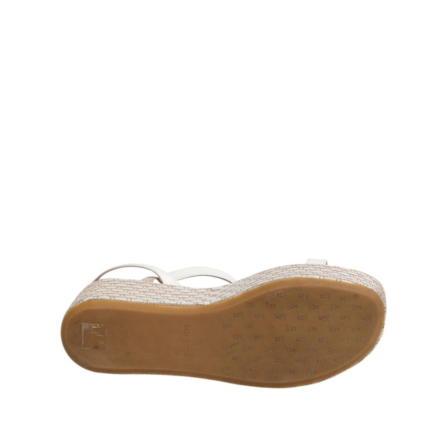 Patrizia Pepe White Espadrilles Ankle Strap Sandals Shoes LA12597-39