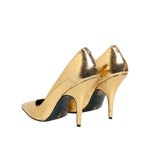 Patrizia Pepe Gold Patent Leather High Heels Pump Shoes LA12592-40