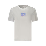 Calvin Klein White Cotton Tops & T-Shirt CA-39010-S