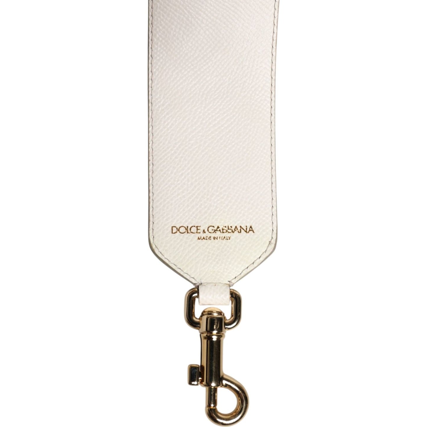 Dolce & Gabbana White Blue Floral Leather Stud Accessory Shoulder Strap