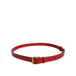 Dolce & Gabbana Red Logo Engraved Metal Waist Buckle Belt WMB541-85