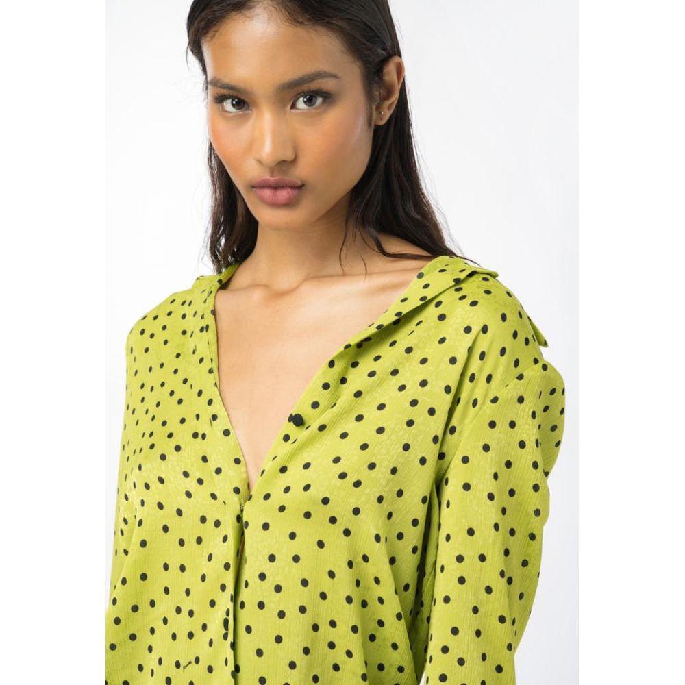 PINKO Green Polyester Shirt PI-15746-IT38|XS