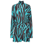 PINKO Green Viscose Dress PI-15751-XS