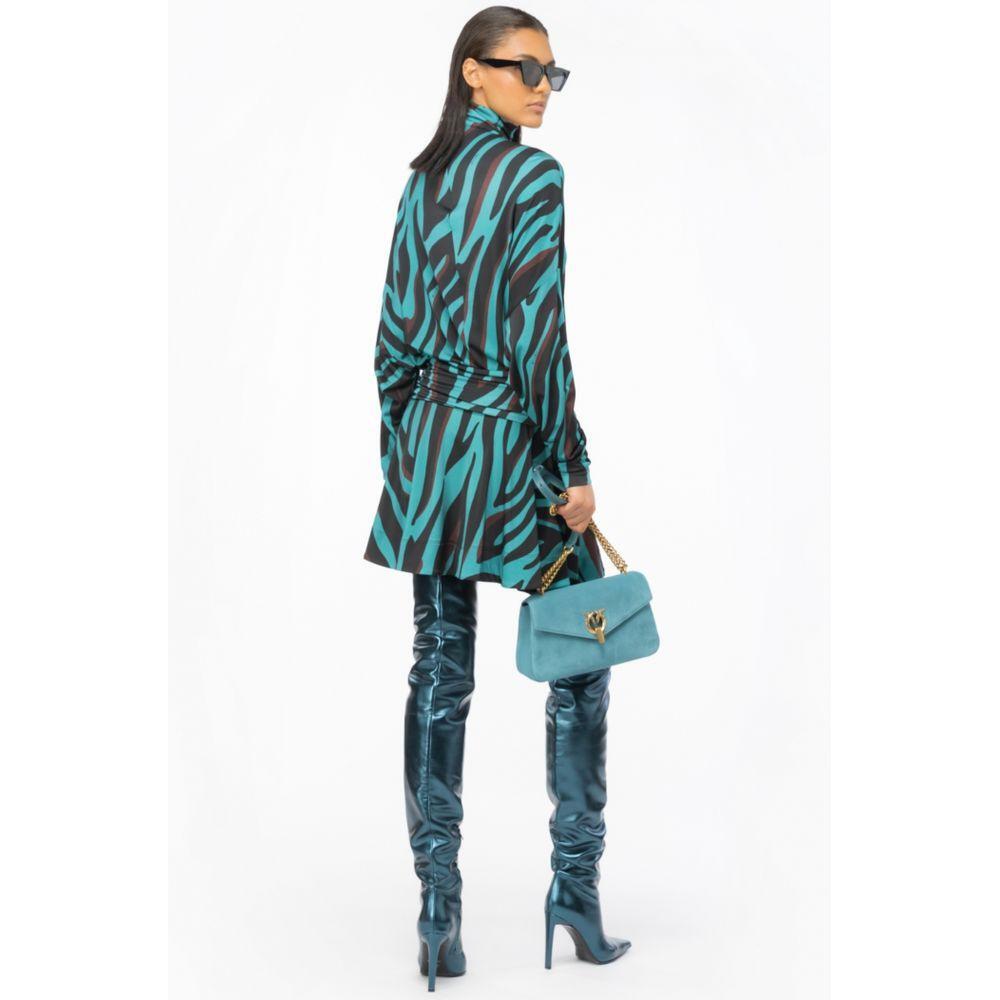 PINKO Green Viscose Dress PI-15751-XS