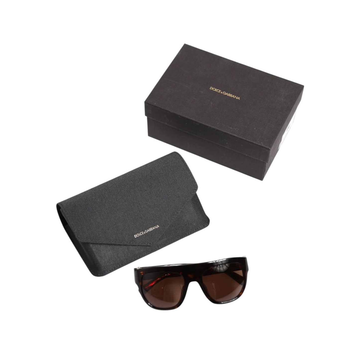 Dolce & Gabbana Dark Brown Havana DG4398F Square Frame Eyewear Sunglasses GLA1369