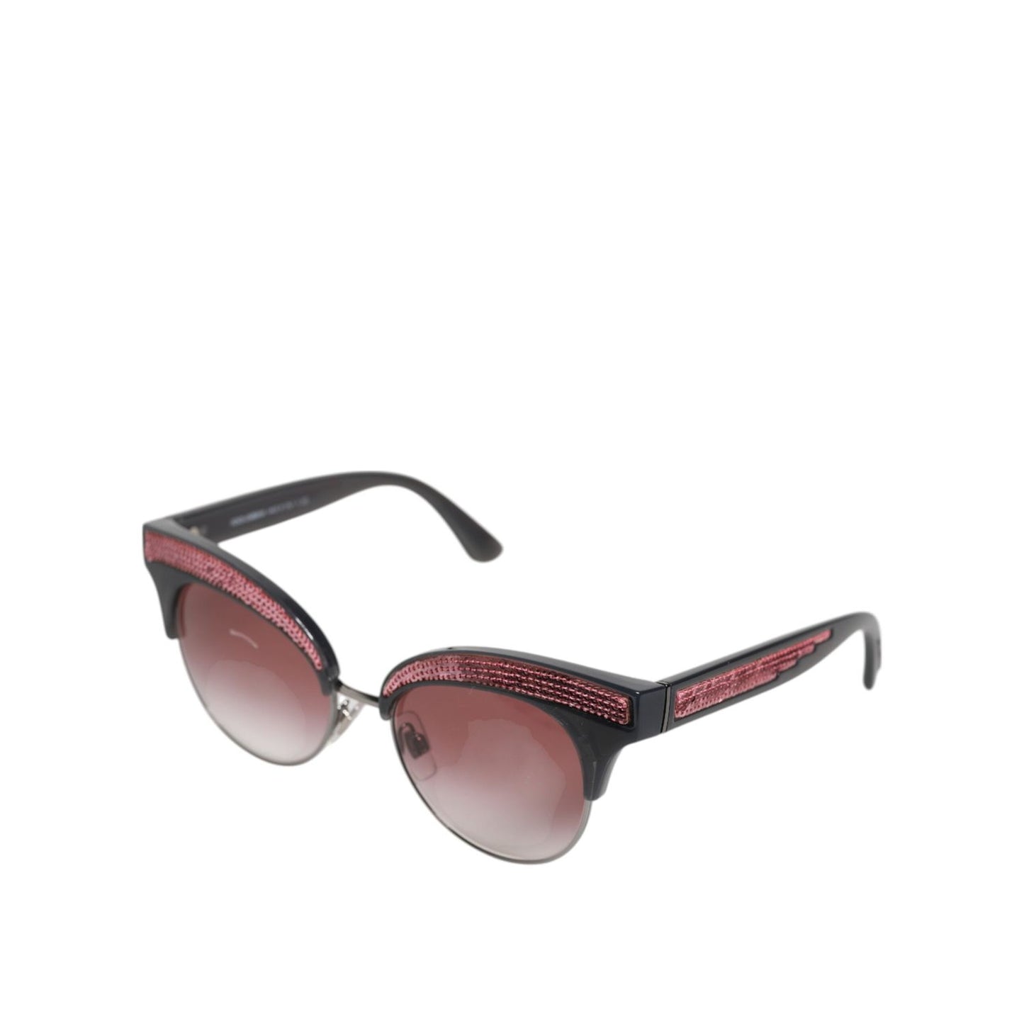 Dolce & Gabbana Black Pink Mirrored Cat Eye DG6109 Sequined Sunglasses GLA1376