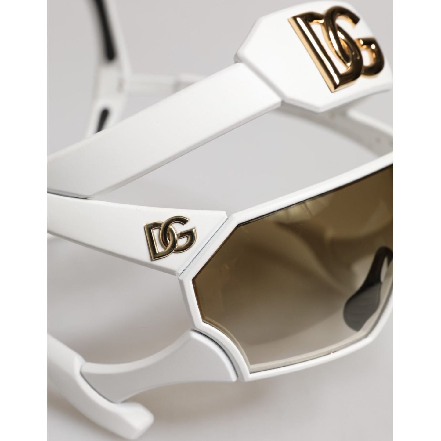 Dolce & Gabbana White Acetate Next Generation Mask Eyewear Sunglasses GLA1377