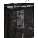 Dolce & Gabbana Black Logo Girdle High Waisted Panty Underwear BIK1511-2