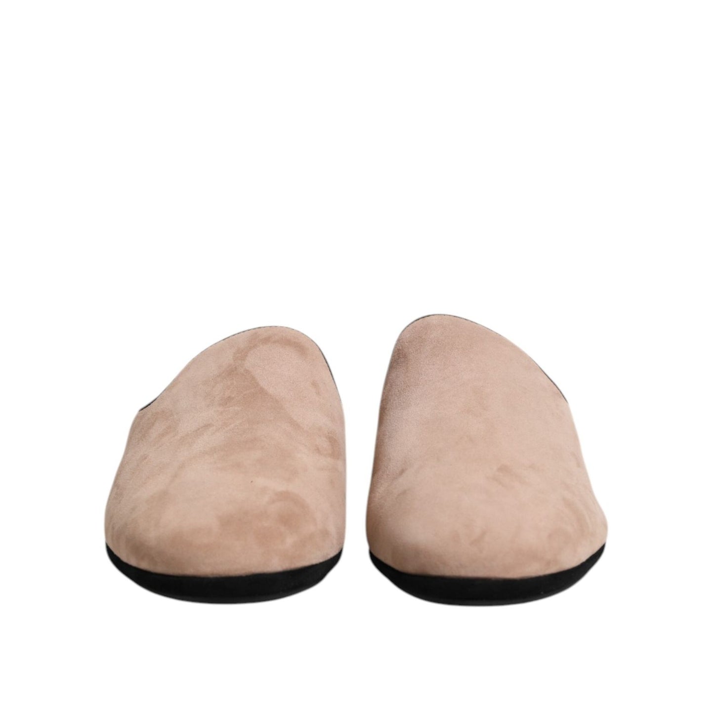 Dolce & Gabbana Beige Capra Suede Slides Flat Slipper Shoes MV7621-43