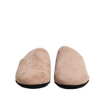 Dolce & Gabbana Beige Capra Suede Slides Flat Slipper Shoes MV7621-43