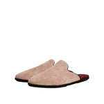 Dolce & Gabbana Beige Capra Suede Slides Flat Slipper Shoes MV7621-43