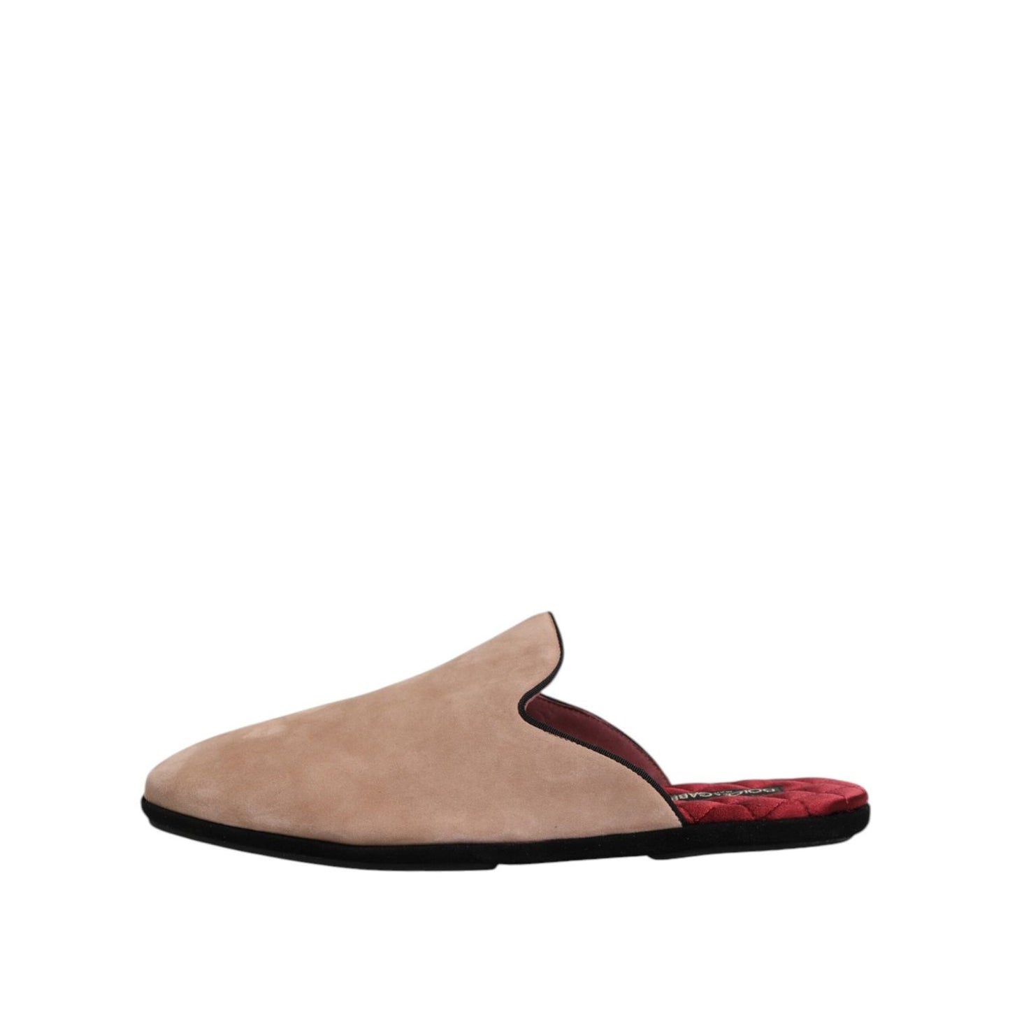 Dolce & Gabbana Beige Capra Suede Slides Flat Slipper Shoes MV7621-43