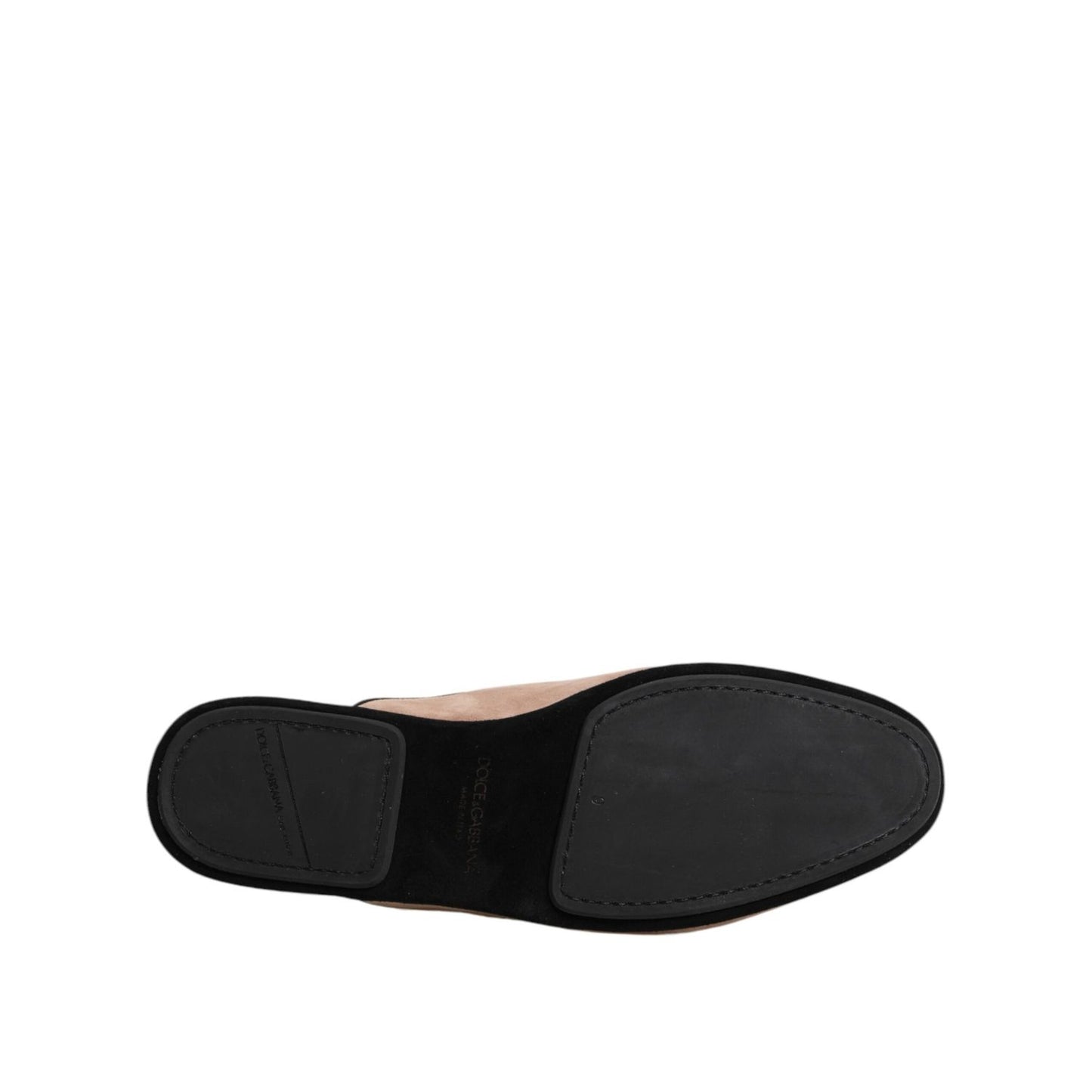 Dolce & Gabbana Beige Capra Suede Slides Flat Slipper Shoes MV7621-43