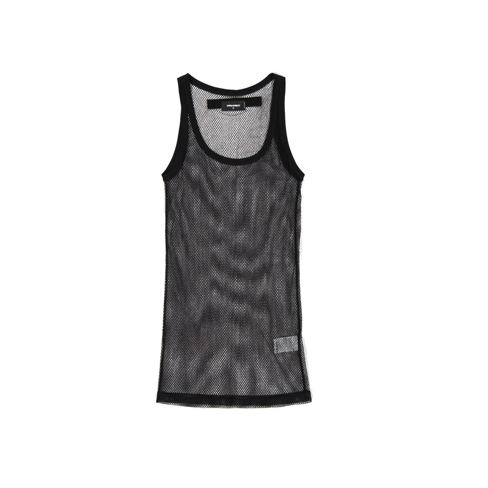Dsquared² Black Cotton Tank Tops