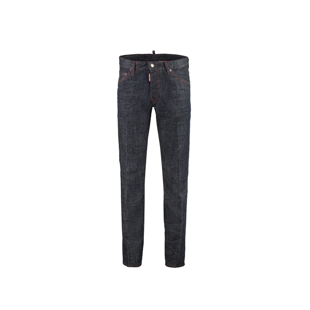 Dsquared² Blue Cotton Relaxed Fit Jeans