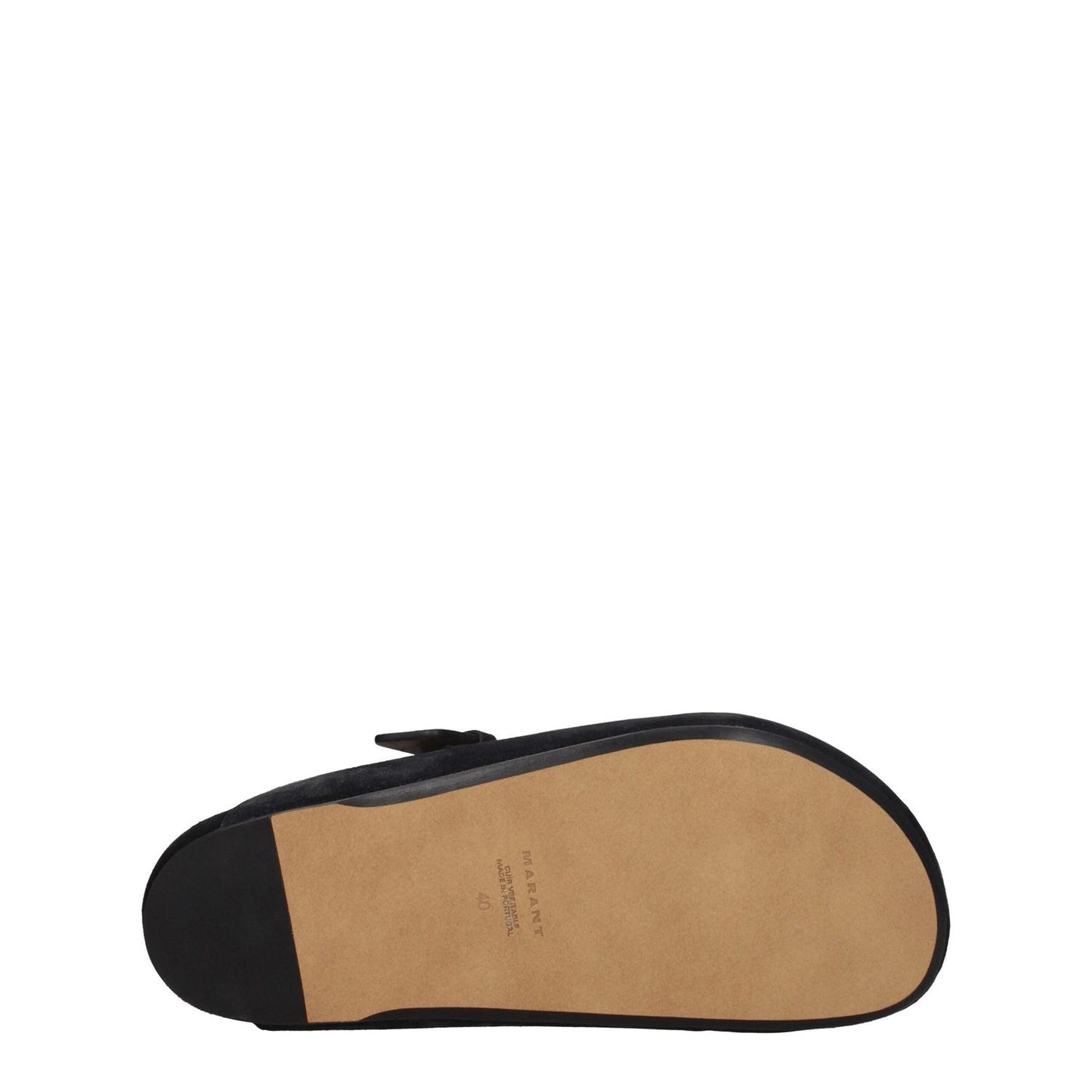 Isabel Marant Black Leather Slippers Sandals IS-8547290775817-EU42/US9