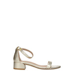 Stuart Weitzman Gold Leather Flat Sandals ST-8547354116361-EU36/US6