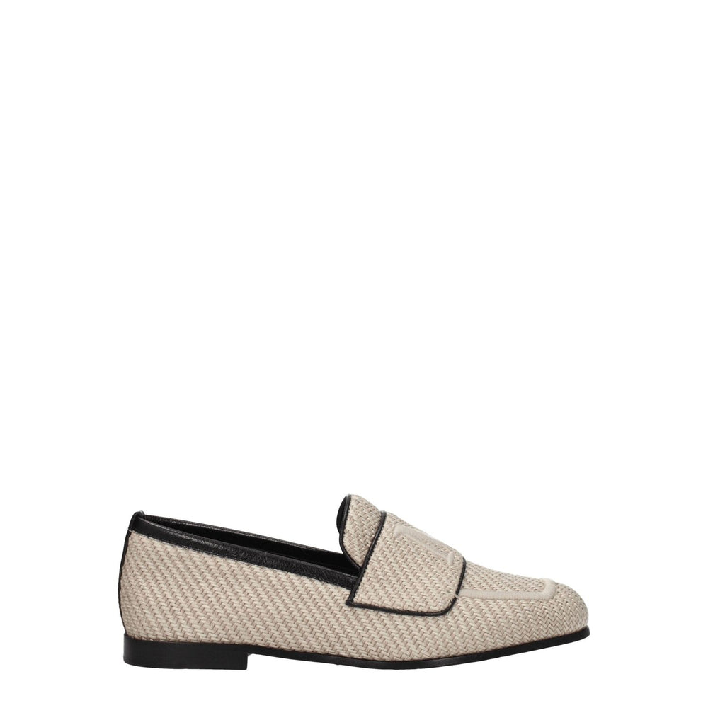 Max Mara Beige Fabric Slip-On Loafers MA-8547354280201-EU36/US6