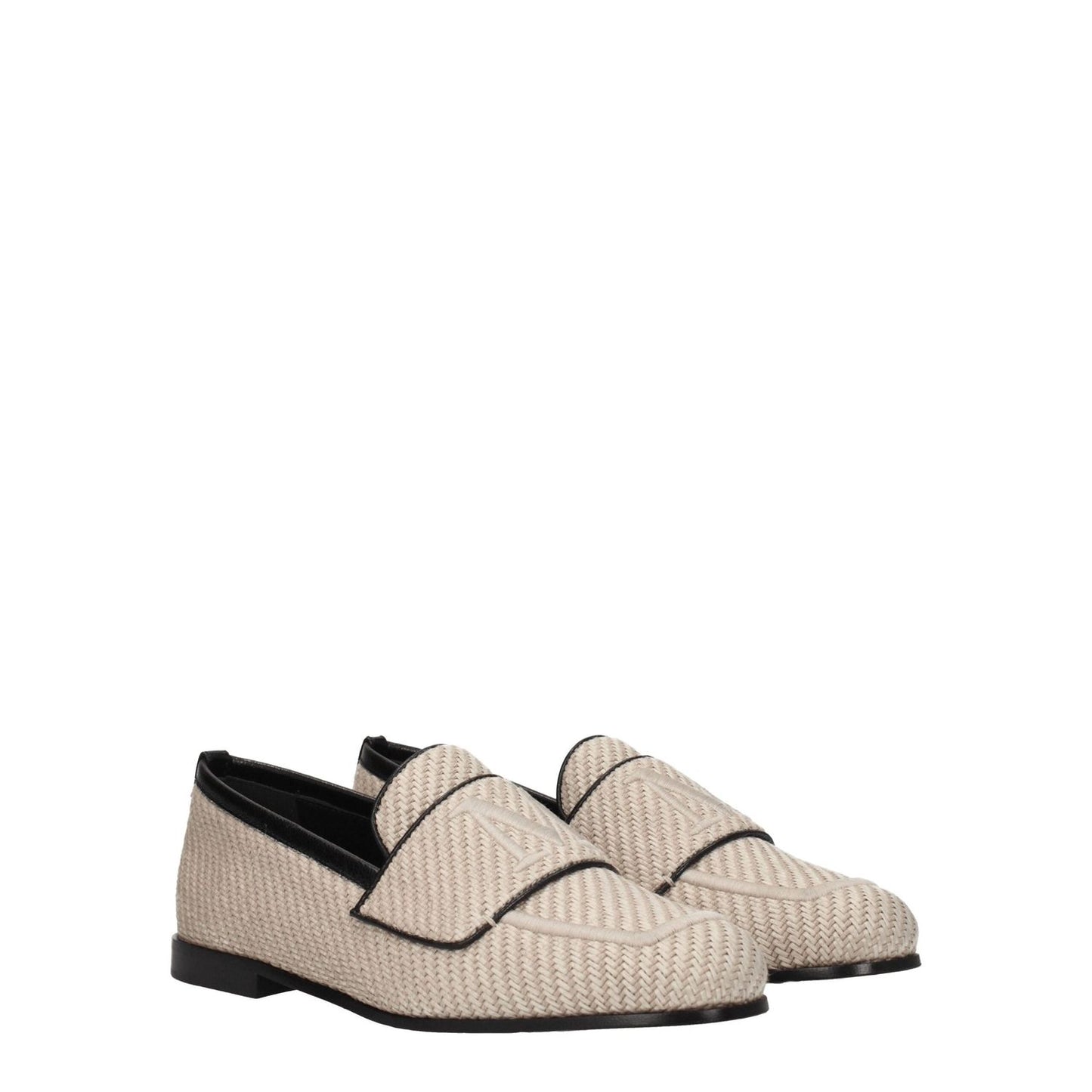 Max Mara Beige Fabric Slip-On Loafers MA-8547354280201-EU36/US6