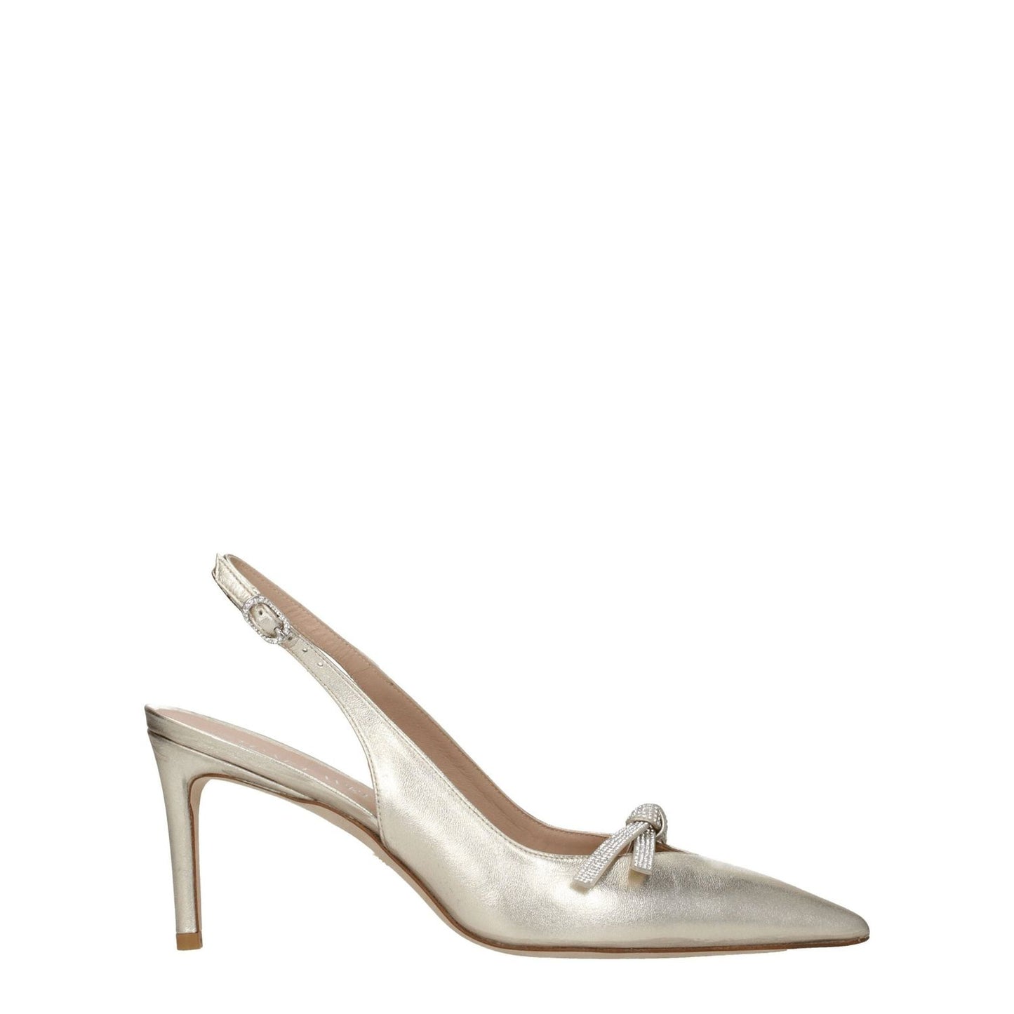 Stuart Weitzman Gold Leather Stiletto Heels Sandals ST-8547362701577-EU38.5/US8.5