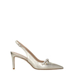 Stuart Weitzman Gold Leather Stiletto Heels Sandals ST-8547362701577-EU38.5/US8.5